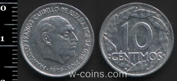 Монета Іспанія 10 сантимів 1959