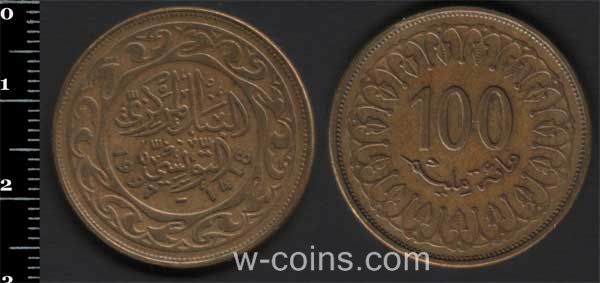 Монета Туніс 100 міллімів 1997