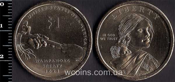 Монета США 1 долар 2011