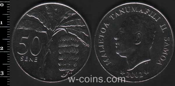 Монета Самоа 50 сене 2002
