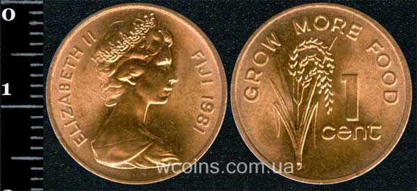 Монета Фіджі 1 цент 1981