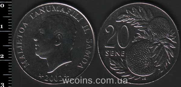 Монета Самоа 20 сене 2002