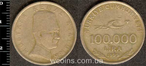 Монета Турція 100 000 лір 1999