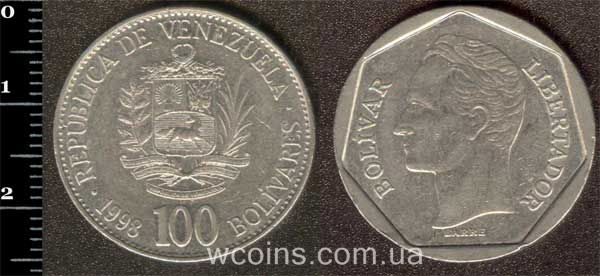 Монета Венесуела 100 боліварів 1998