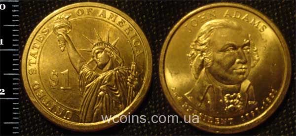 Монета США 1 долар 2007 Джон Адамс
