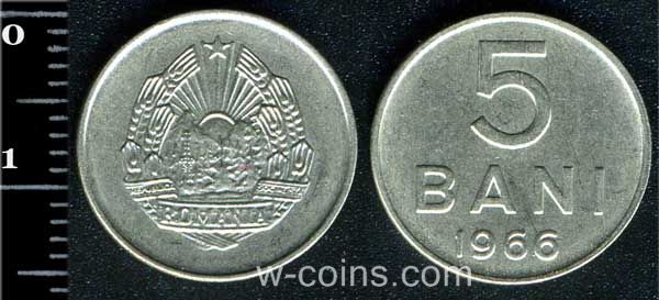 Монета Румунія 5 бані 1966