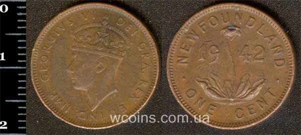 Монета Провинції Канади 1 цент 1942