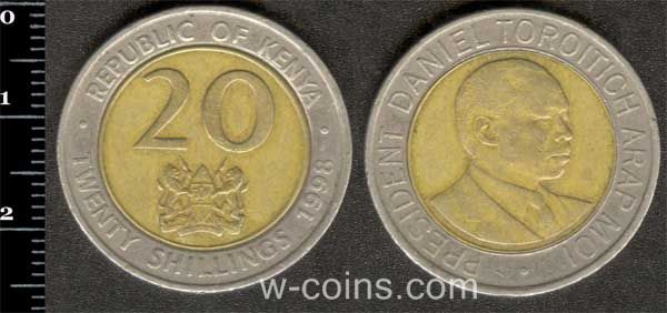 Монета Кенія 20 шилінгів 1998