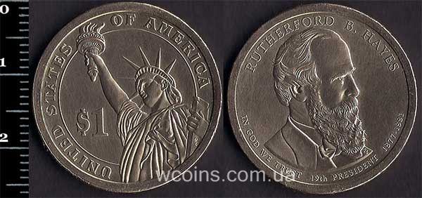 Монета США 1 долар 2011 Резерфорд Бірчард Хейс