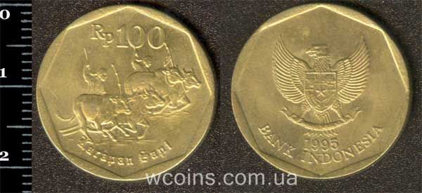 Coin Indonesia 100 rupees 1995