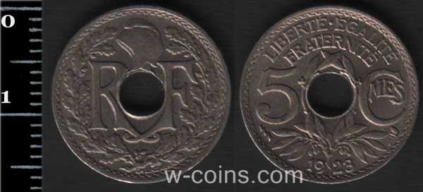 Coin France 5 centimes 1923