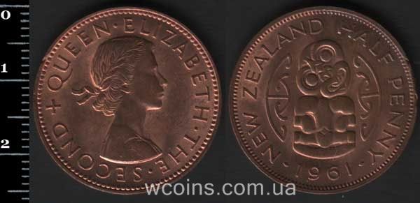 Монета Нова Зеландія 1/2 пенні 1961