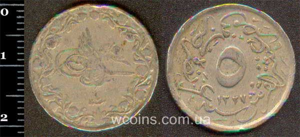 Монета Єгипет 5/10 гірша 1911
