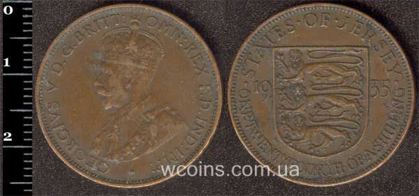 Монета Джерсі 1/24 шилінга 1935
