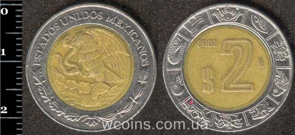 Монета Мексика 2 песо 2002