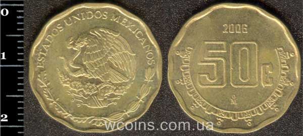 Монета Мексика 50 сентаво 2006