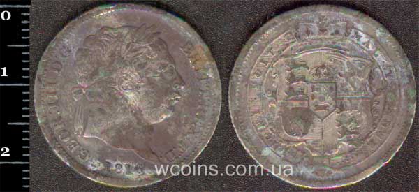 Монета Великобританія 6 пенсів 1816