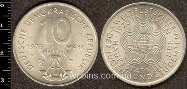 Монета Німеччина 10 марок 1973