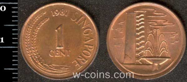 Coin Singapore 1 cent 1981