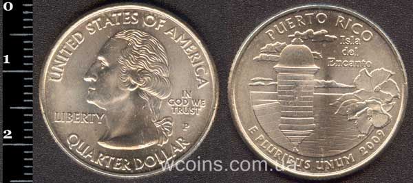 Монета США 25 центів 2009 Пуерто-Рико