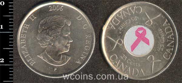 Монета Канада 25 центів 2006