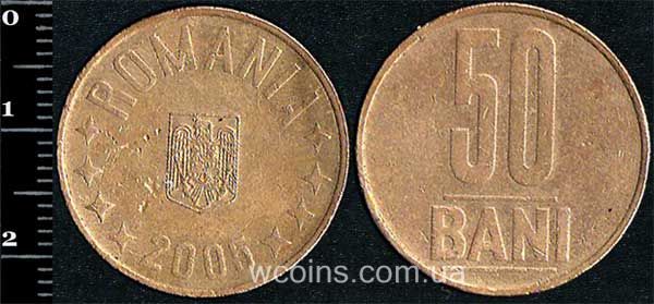 Монета Румунія 50 бані 2005