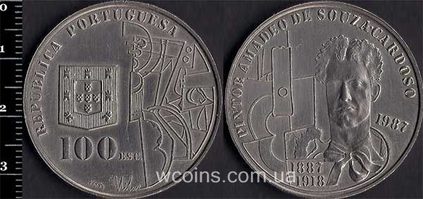 Монета Портуґалія 100 ескудо 1987