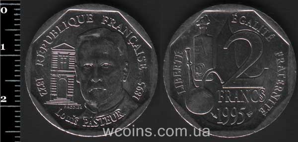 Монета Франція 2 франка 1995