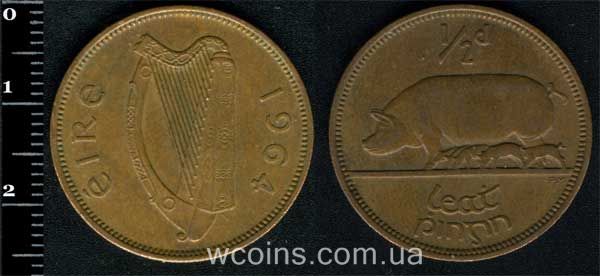 Монета Ірландія 1/2 пенні 1964