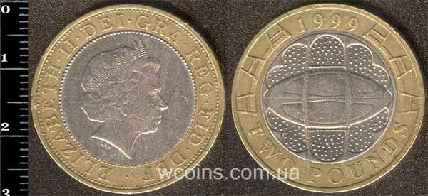 Coin United Kingdom 2 pounds 1999