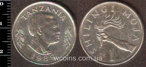 Монета Танзанія 1 шилінг 1989