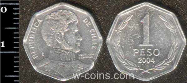 Coin Chile 1 peso 2004