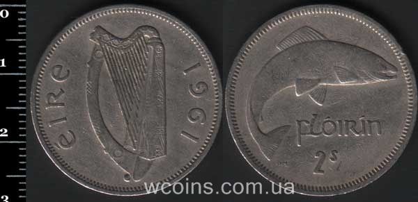 Монета Ірландія 1 флорин 1961