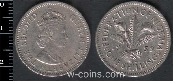 Монета Нігерія 1 шилінг 1959