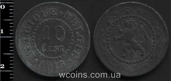 Монета Бельґія 10 сантимів 1915