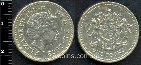 Монета Великобританія 1 фунт 2003