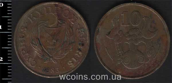 Монета Кіпр 10 центів 1983