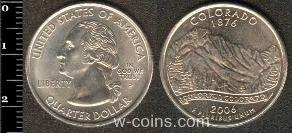 Монета США 25 центів 2006 Колорадо