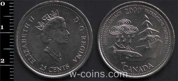 Coin Canada 25 cents 2000