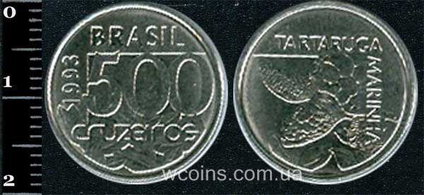 Монета Бразілія 500 крузейро 1993
