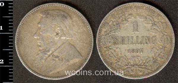 Монета Південна Африка 1 шилінг 1897