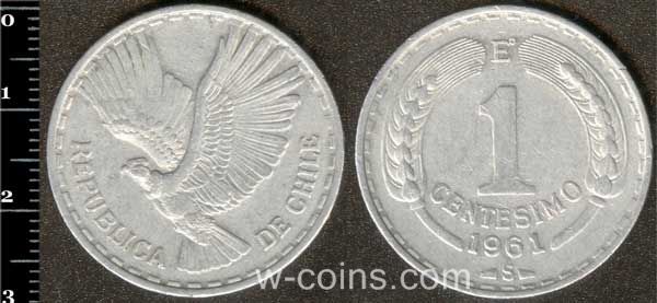 Монета Чілі 1 сентесимо 1961
