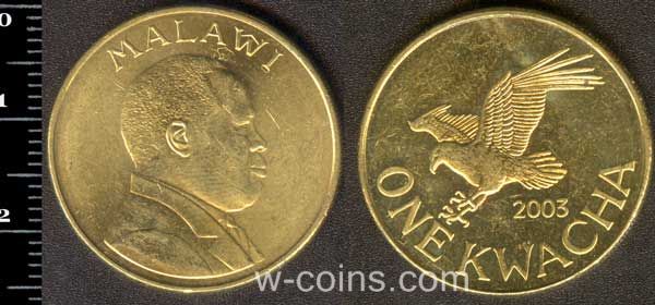 Монета Малаві 1 квача 2003