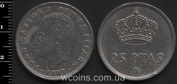 Монета Іспанія 25 песет 1983