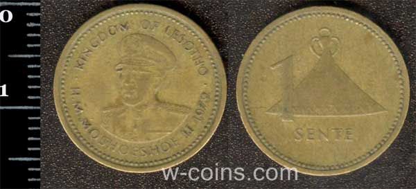 Монета Лесото 1 сенті 1979