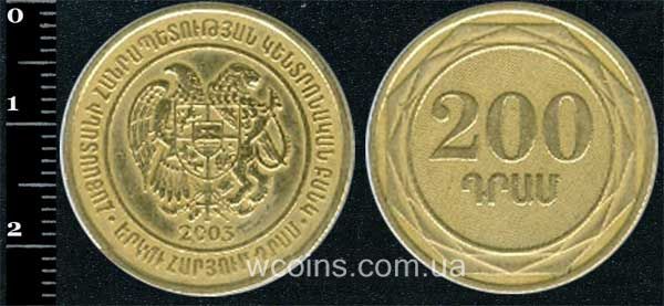 Монета Вірменія 200 драм 2003