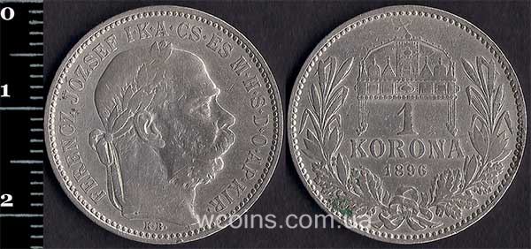 Монета Угорщина 1 крона 1896