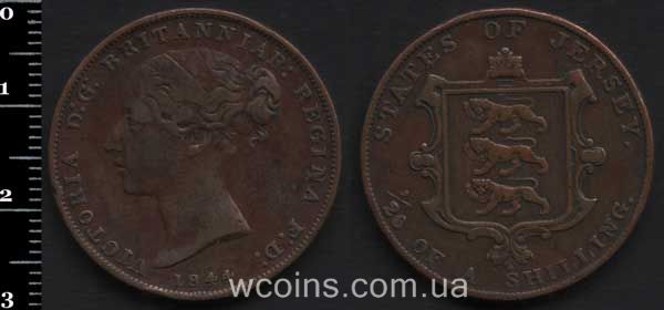Монета Джерсі 1/26 шилінга 1844