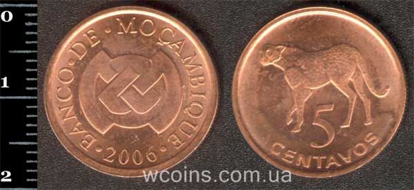 Монета Мозамбік 5 сентаво 2006