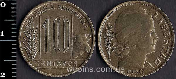 Coin Argentina 10 centavos 1950